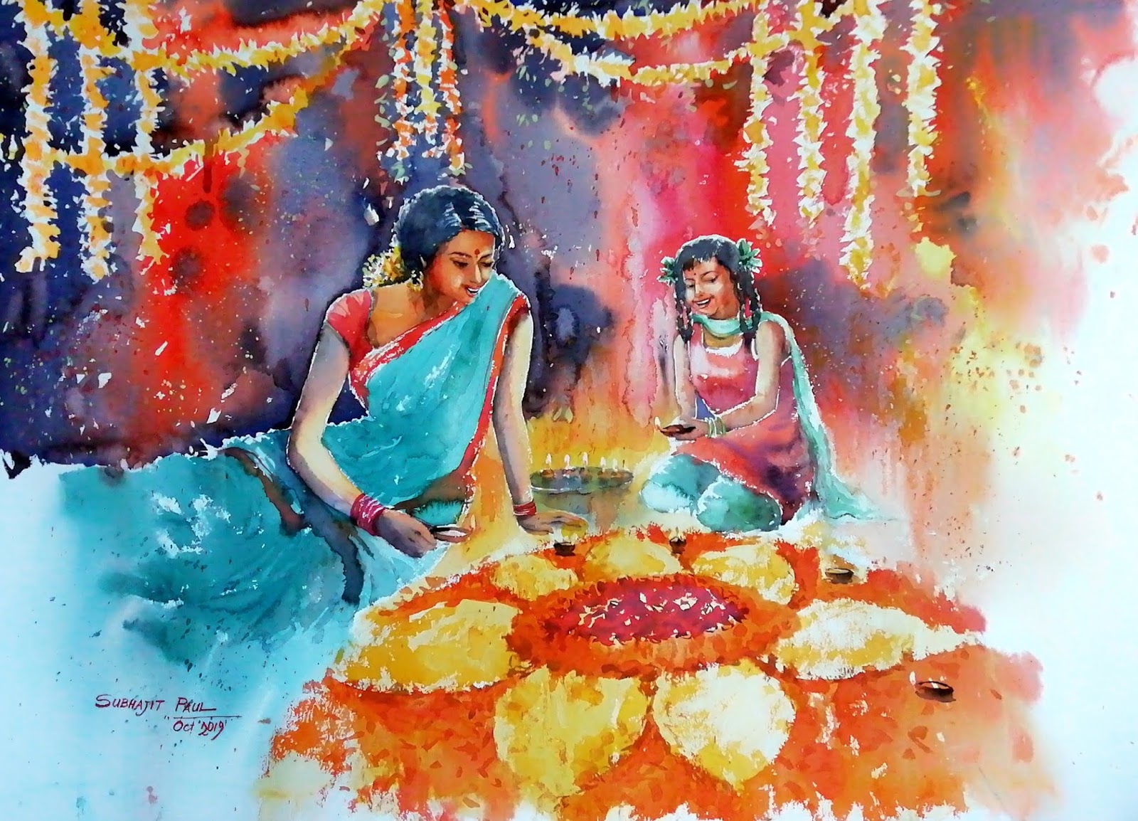 Subhajit's world of Paintings: Diwali 2019