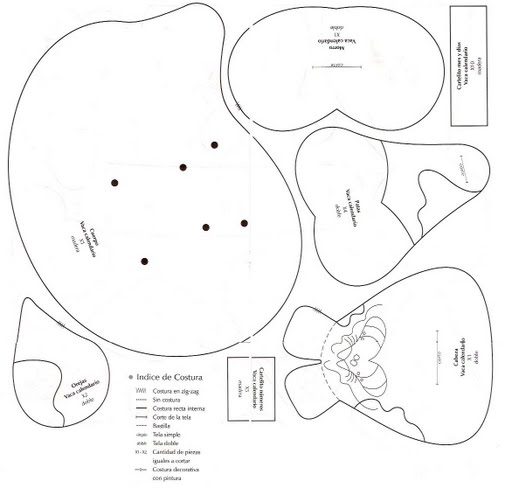 Moldes de vacas en foami para imprimir - Imagui