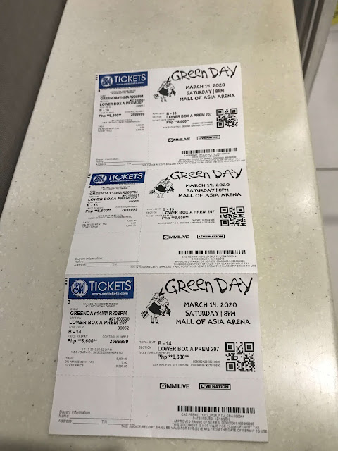 greenday live in manila concert tickets