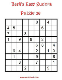 Basil's Easy Sudoku Puzzle #28 Brain Training with Cats @BionicBasil®