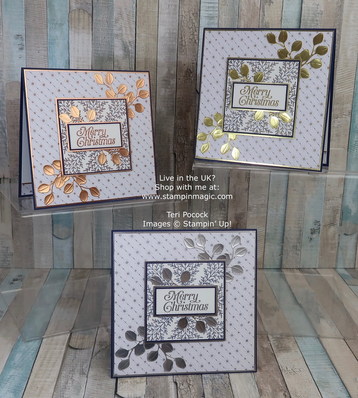Stampin' Up! UK Demonstrator - Teri Pocock: Beautiful Christmas Cards using Perfectly Plaid