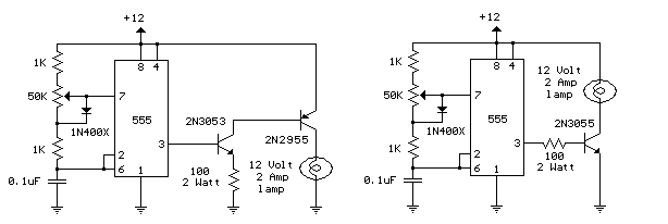 12 Volt Lamp Dimmer Circuit - The Circuit