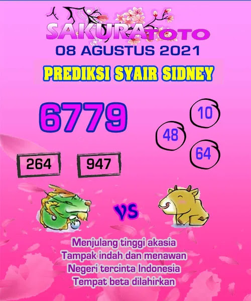 Syair Sydney Tercepat Hari Ini Minggu 08082021 Prediksi Hongkong