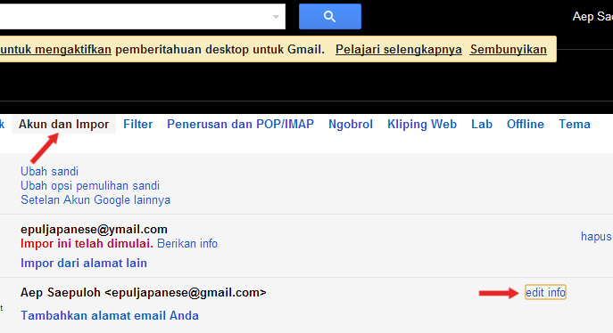 cara mengganti nama pengirim email gmail 2