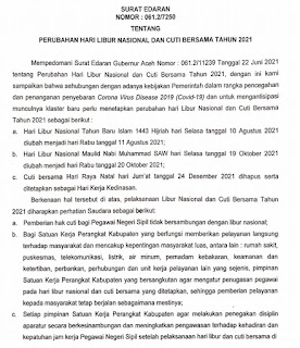 Panglima Komeng Kritik SE Gubernur Aceh, Mengganti Jadwal Hari Besar Islam Agustus 9, 2021