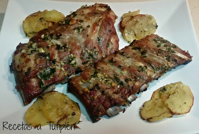 Costillas Asadas Al Ajo Y Perejil
