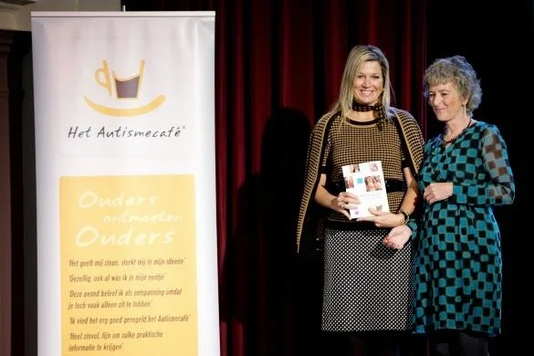 Queen Máxima attended a symposium, organized by the Ovaal foundation, on the occasion of the 10th anniversary of the Autism cafe in Leiden