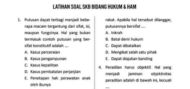 39++ Contoh contoh soal tes pns kemenhukham terbaru ideas in 2021 