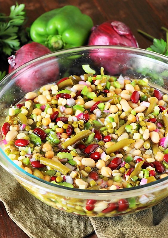 Marinated Many-Bean Salad with Corn | The Kitchen is My Playground