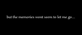 but the memories wont seem to let me go...