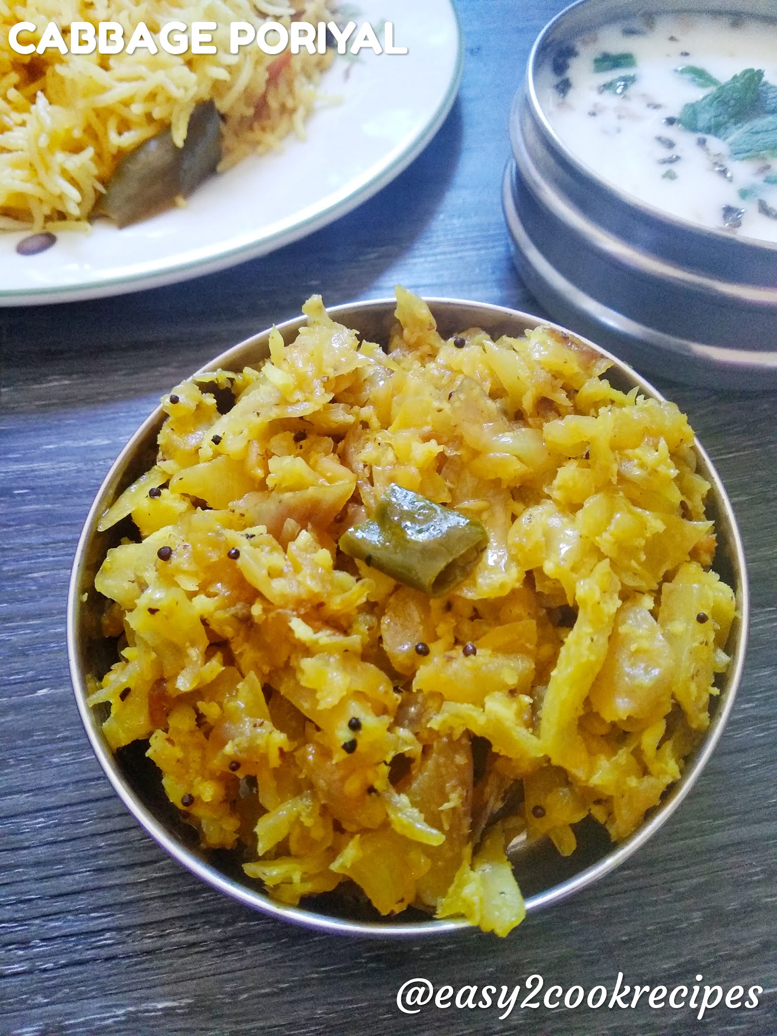 EASY2COOK RECIPES CABBAGE PORIYAL