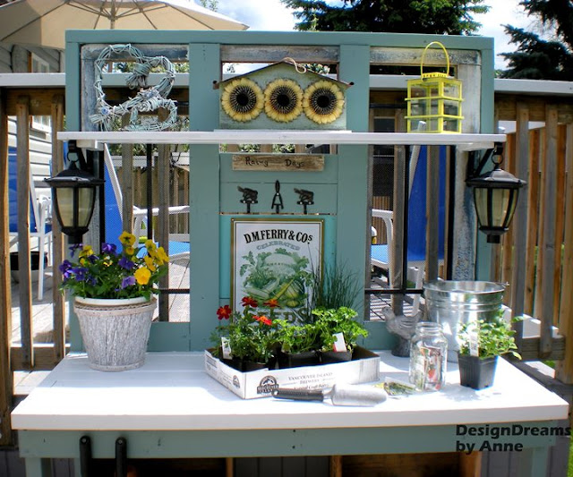 how to build a wooden potting bench