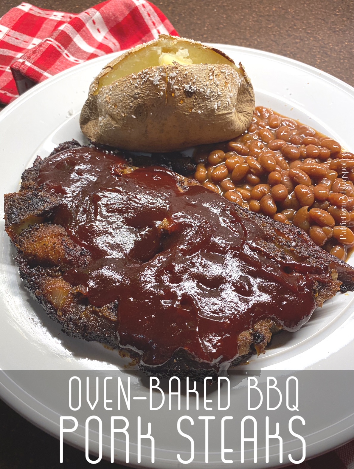 OllaPodrida OvenBaked BBQ Pork Steaks