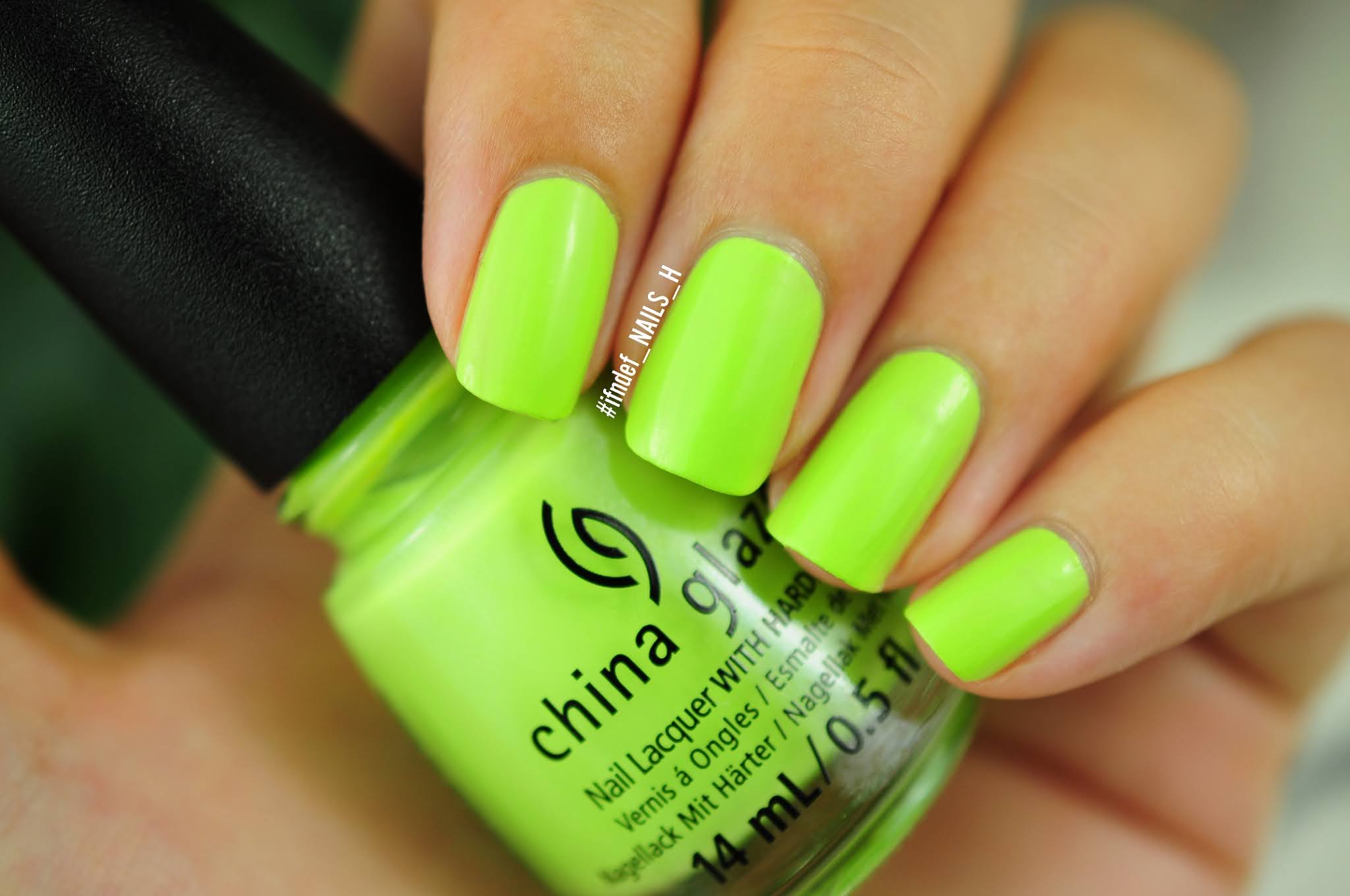 China Glaze Grass Is Lime Greener Swatch