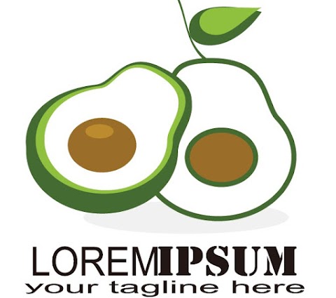 graphic design logo buah avocado