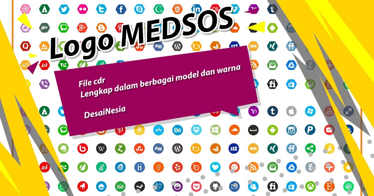 Logo Medsos cdr lengkap - DesaiNesia