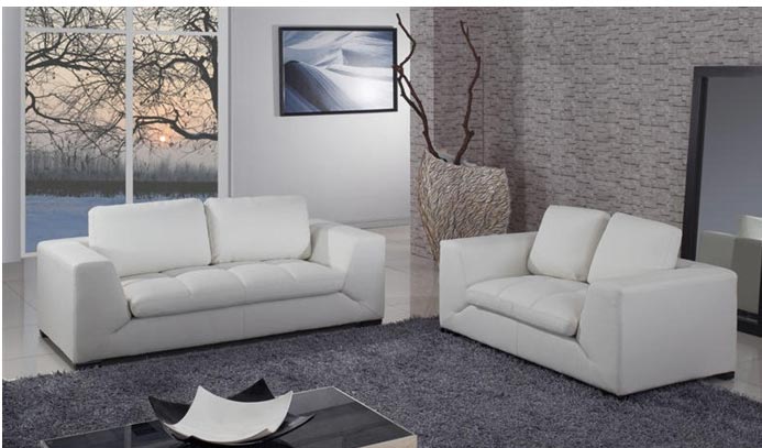 Sofás dos plazas color blanco