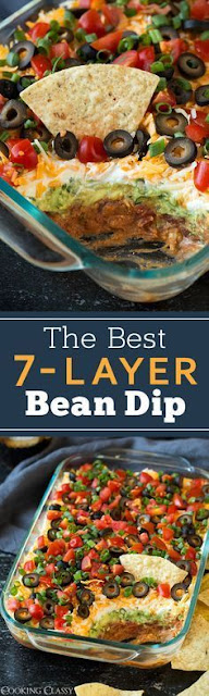 Delicious 7-Layer Bean Dip