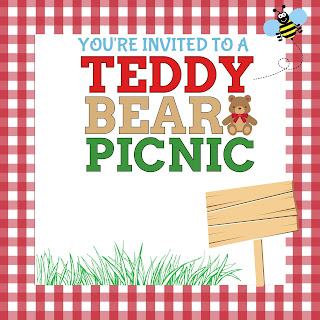Teddy Bear's Picnic Invite Free Printable