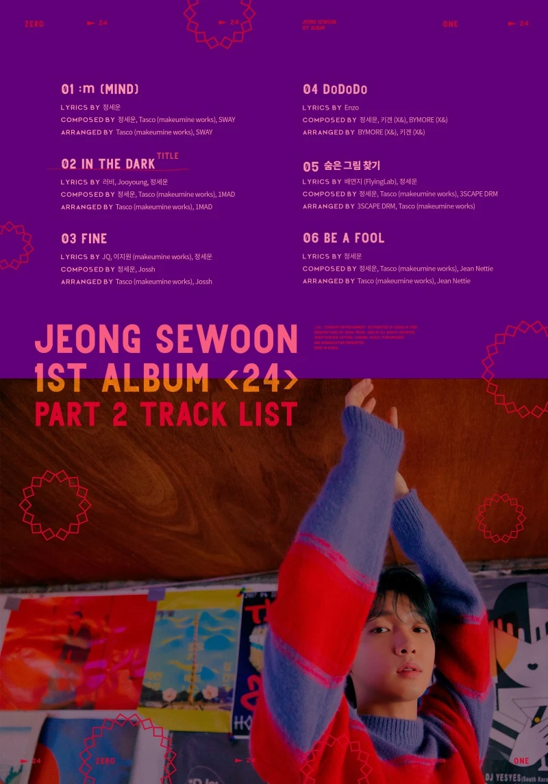 comeback jeong sewoon 24 part 2 tracklist