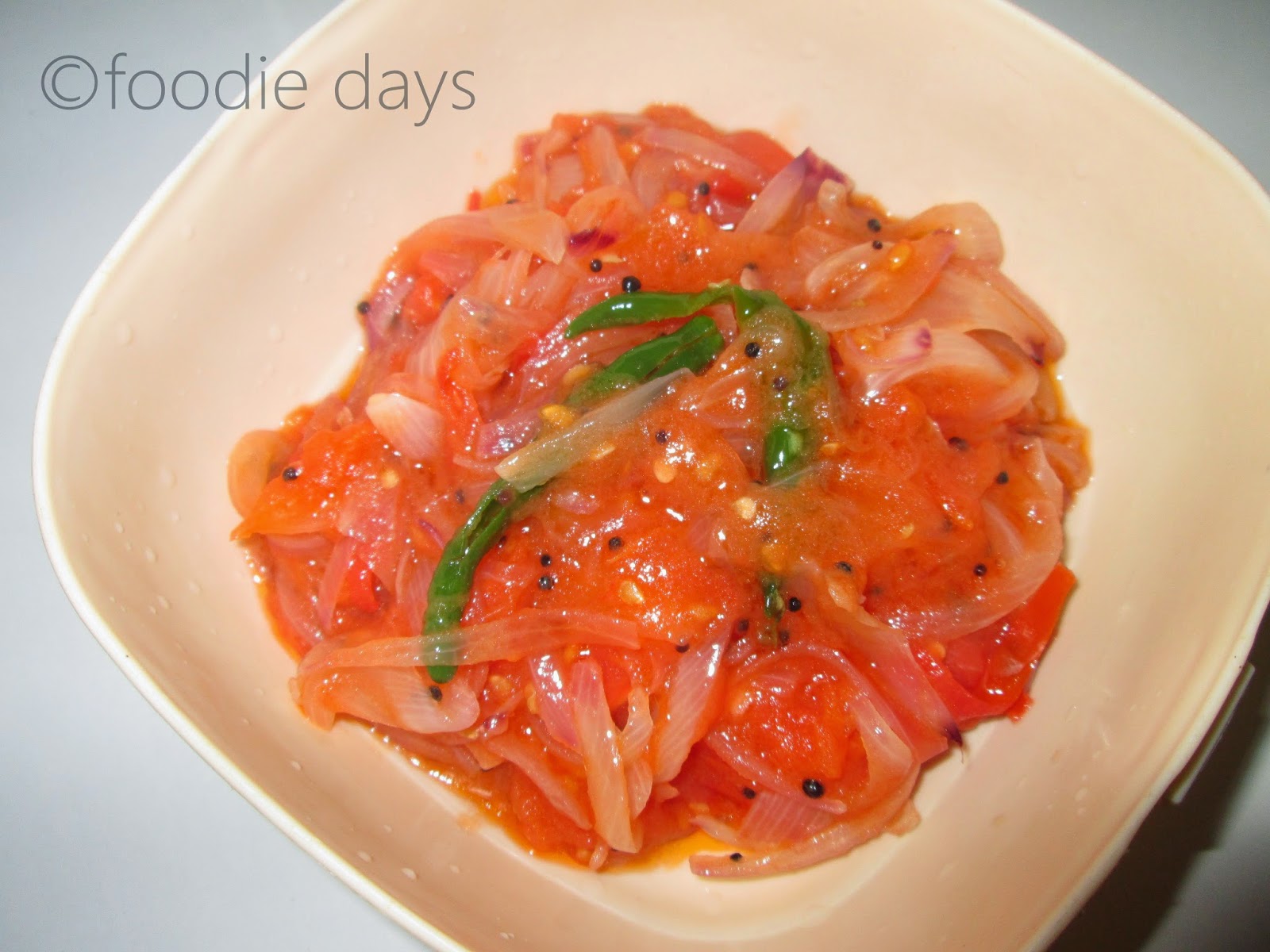 Thakkali mezhukk Tomato Stir fry.