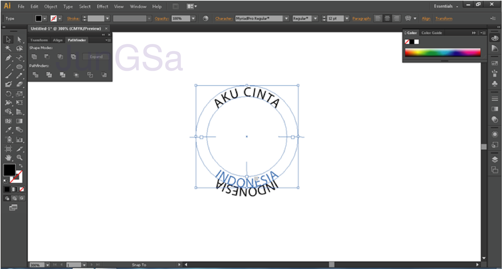 TUTORIAL ADOBE ILLUSTRATOR CS6 CARA MEMBUAT TULISAN