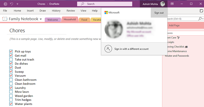 Problemas de inicio de sesión de OneNote