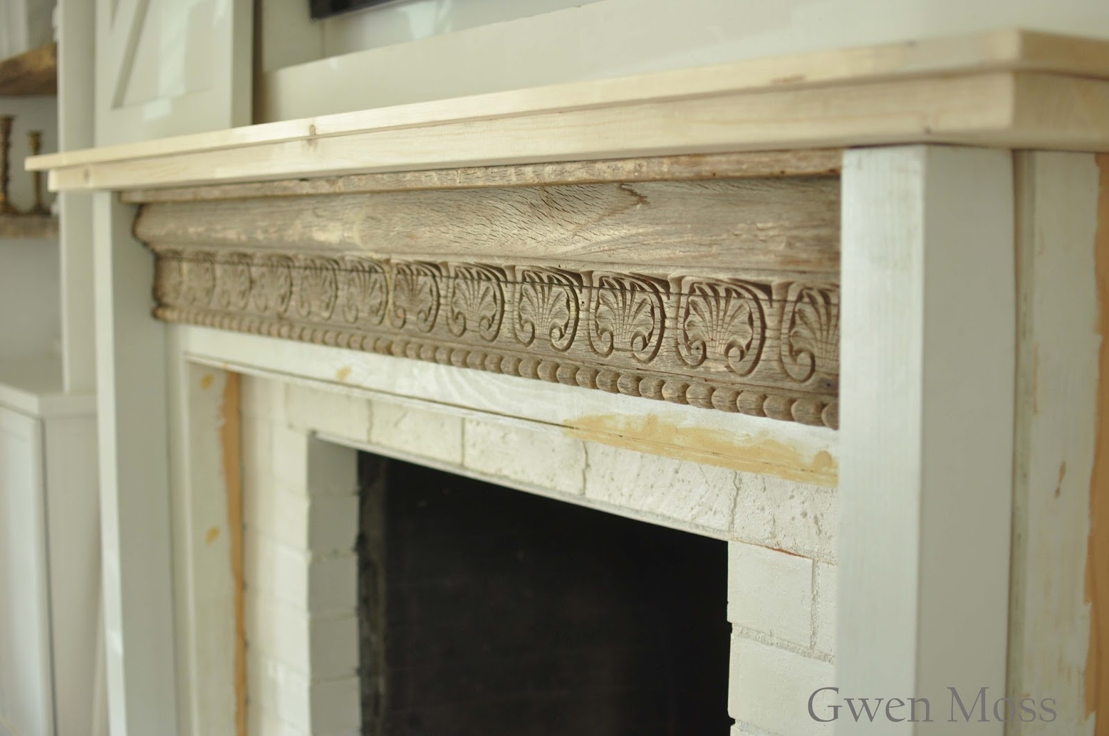 Gwen Moss My DIY CottageStyle Fireplace Mantel.... Reveal!