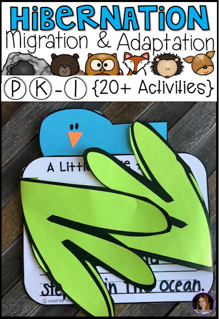 Hibernation, Migration and Adaptation Literacy Activities (PK-1) Hibernation, Migration and Adaptation Literacy Activities (PK-1) has all of the hands on writing and literacy centers and activities you will need for your unit.