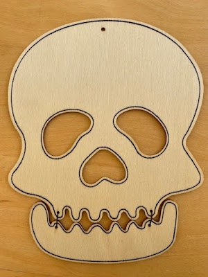Blank wooden skull to paint from Hobbycraft