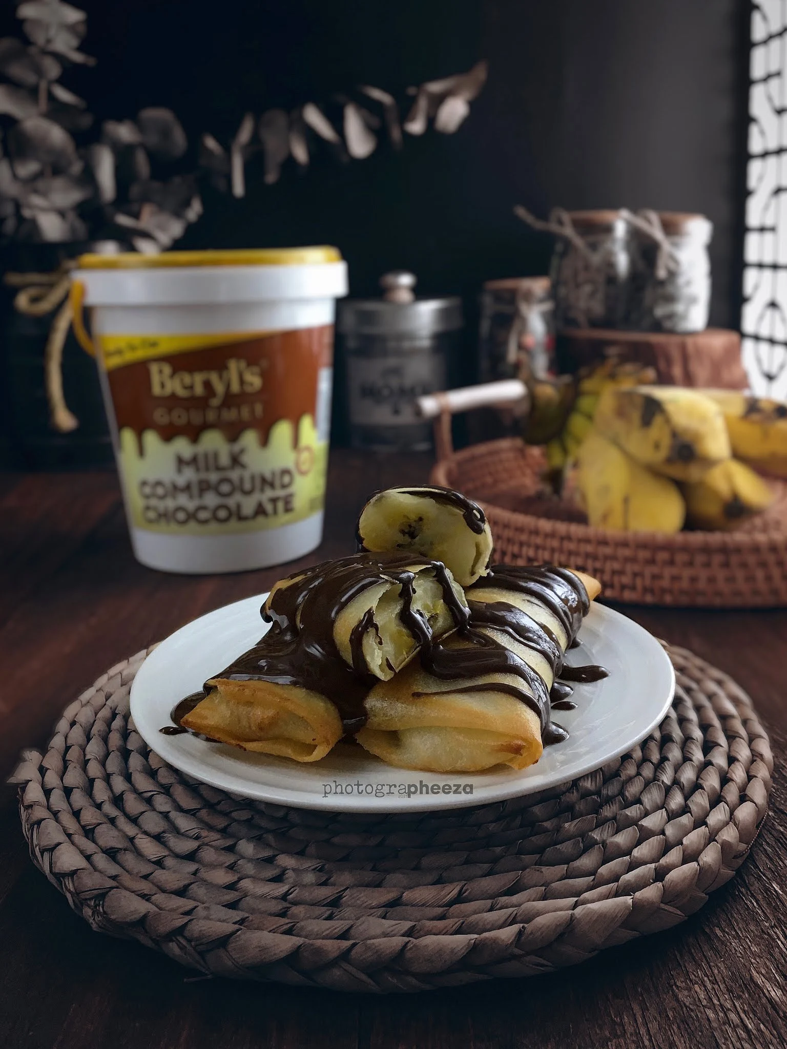 Resipi Popis (Banana Roll) Topping Chocolate