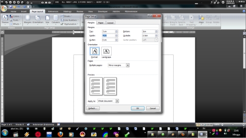 Pengaturan Margin Dan Page Number Pada Format Ilmiah Ipb 2013