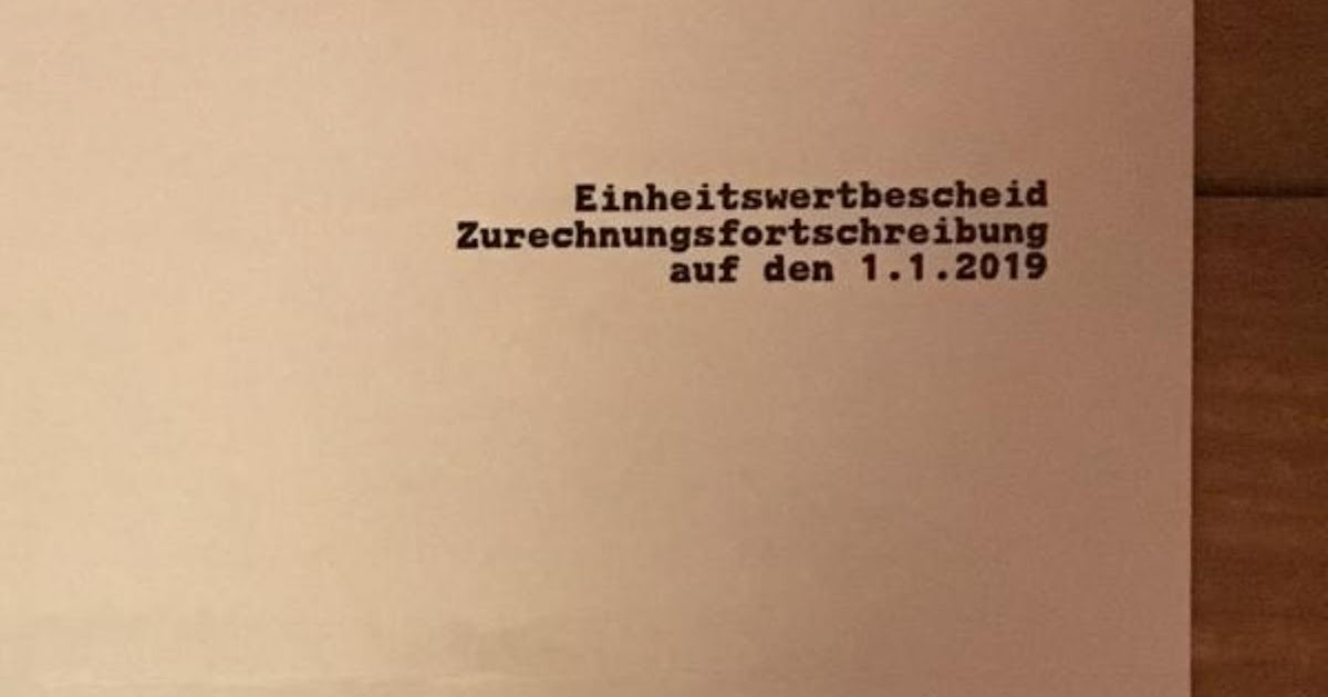 Einheitswertbescheid Zurechnungsfestschreibung