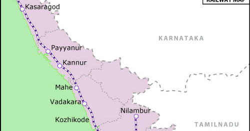 Rail Map India Kerala Railway Map