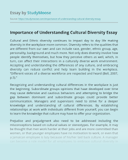 cultural diversity education essay