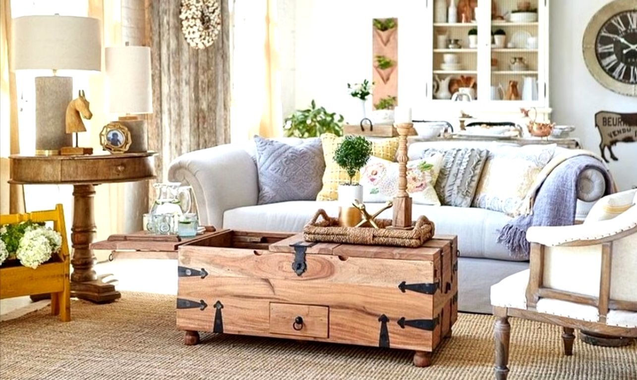 24 Cozy Farmhouse Living Room Ideas #farmhouse >> #interior >> #design