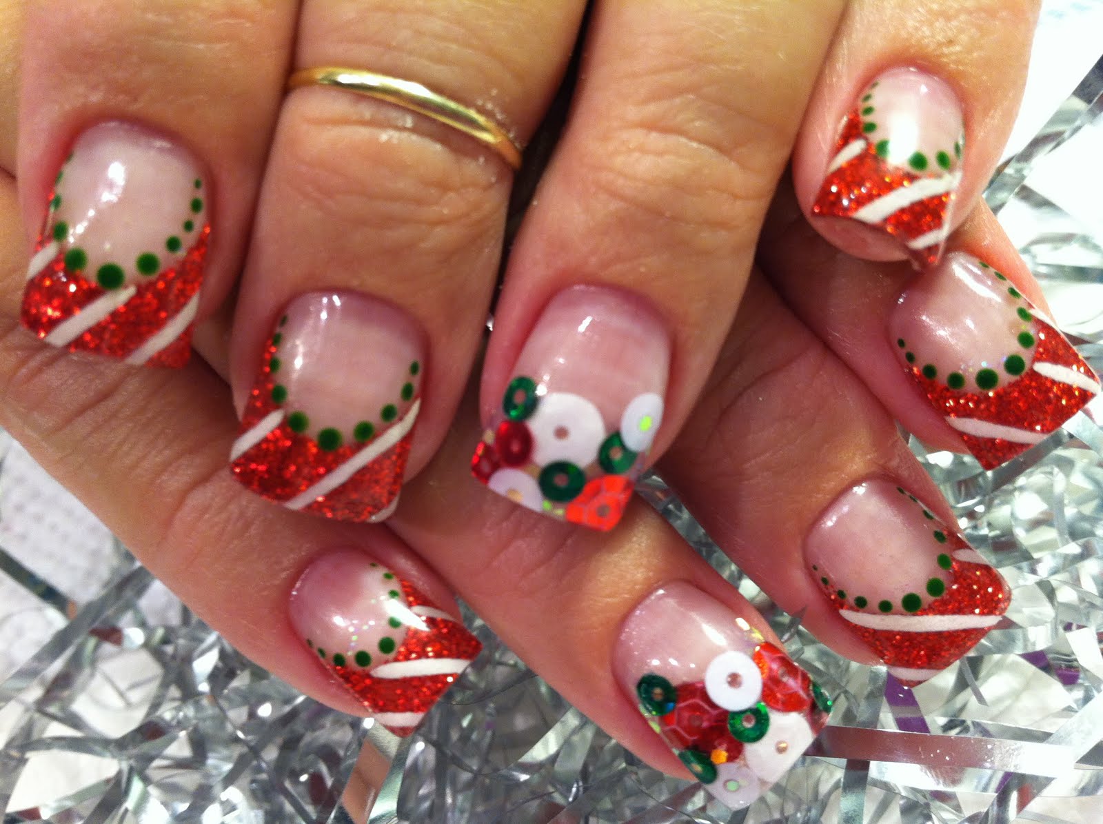 Glitter Christmas Nails - wide 7