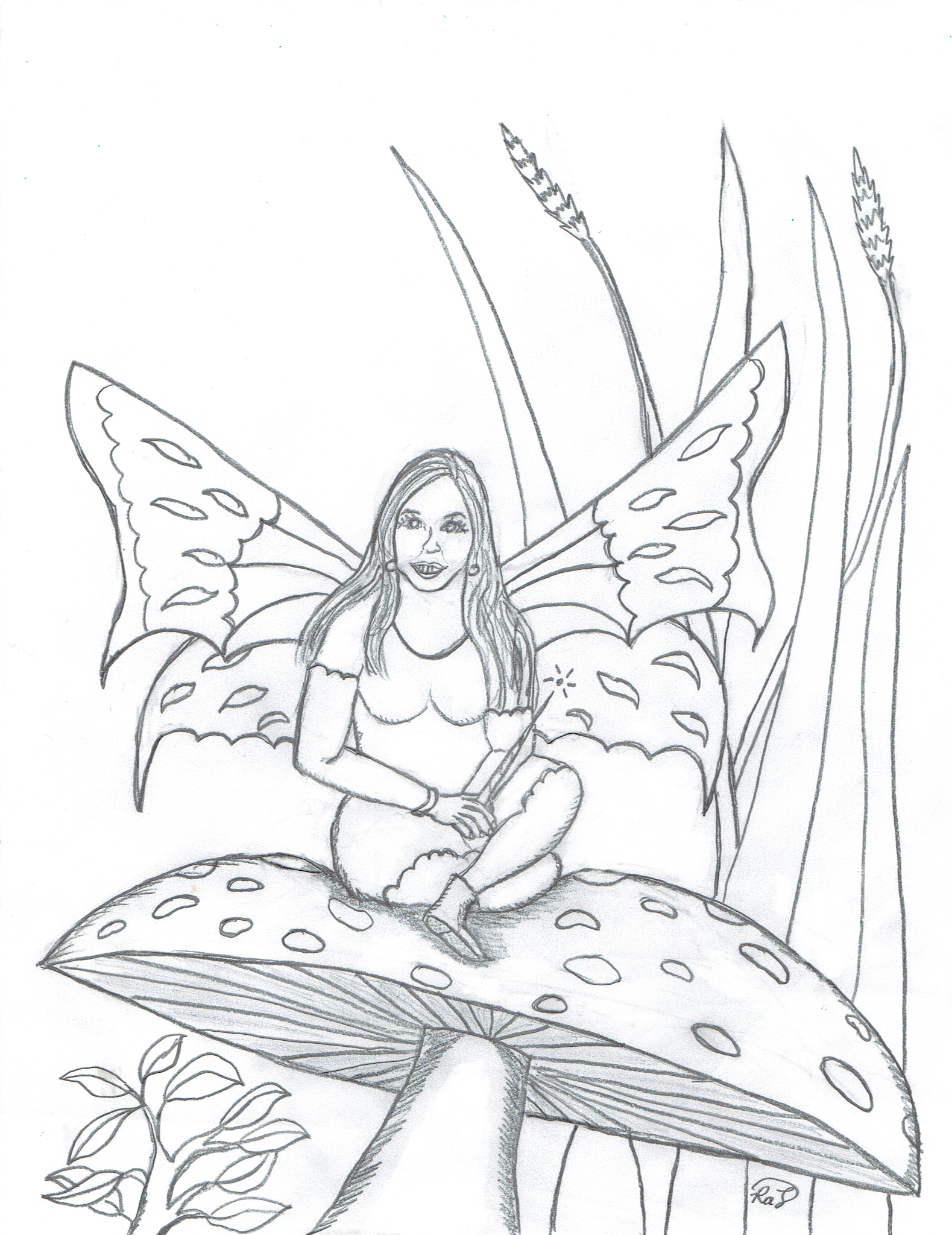 Robin's Great Coloring Pages Cammie the Mushroom Fairy coloring page