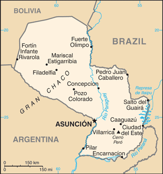 Resultado de imagen de mapa paraguay