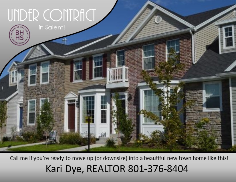 Kari Dye, Utah Realtor Want a BRAND NEW town home in Salem for less