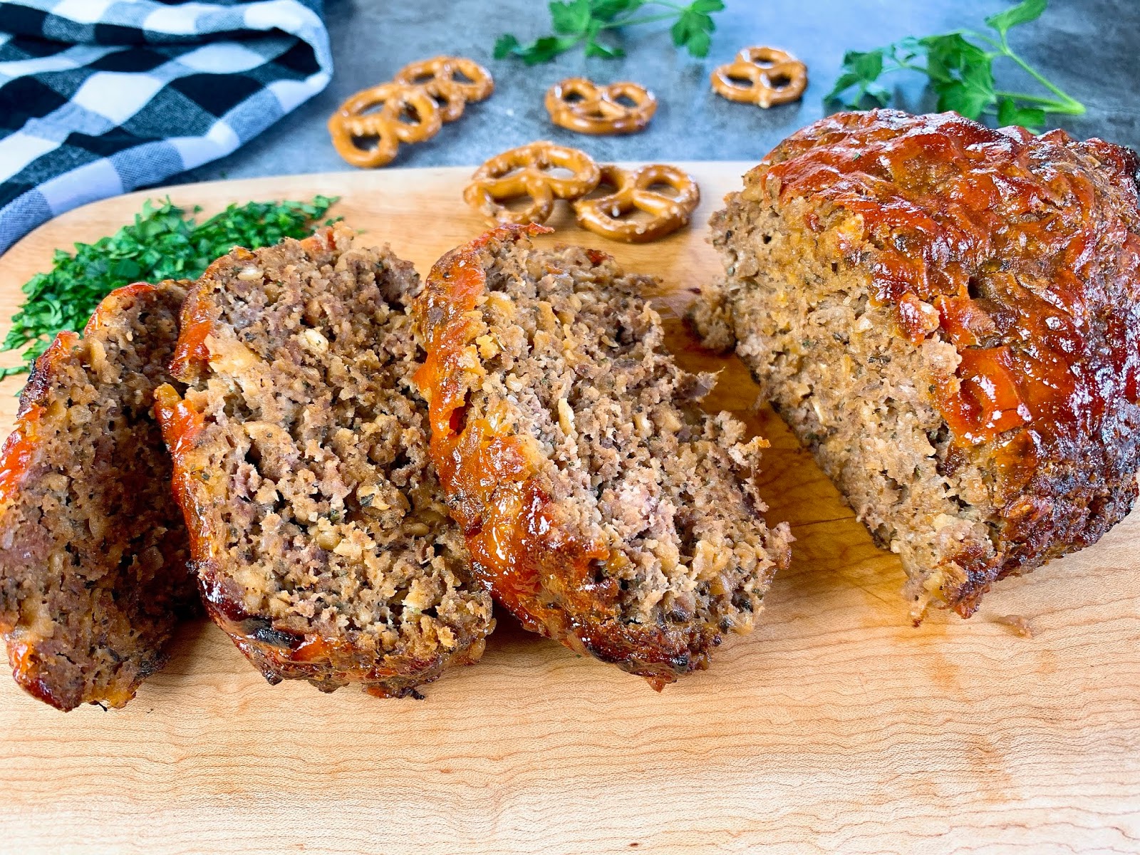 Meatloaf with Pretzels and Parmesan