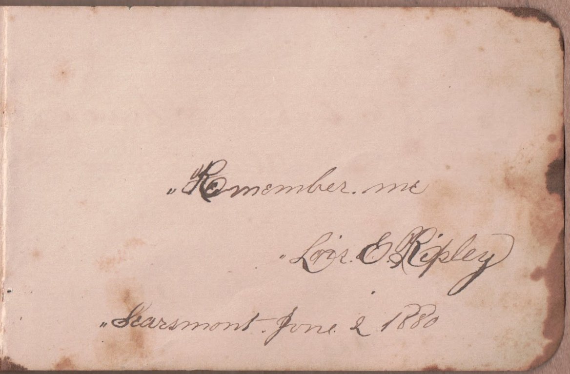 Heirlooms Reunited 1879/80s Autograph Album from Searsmont, Maine