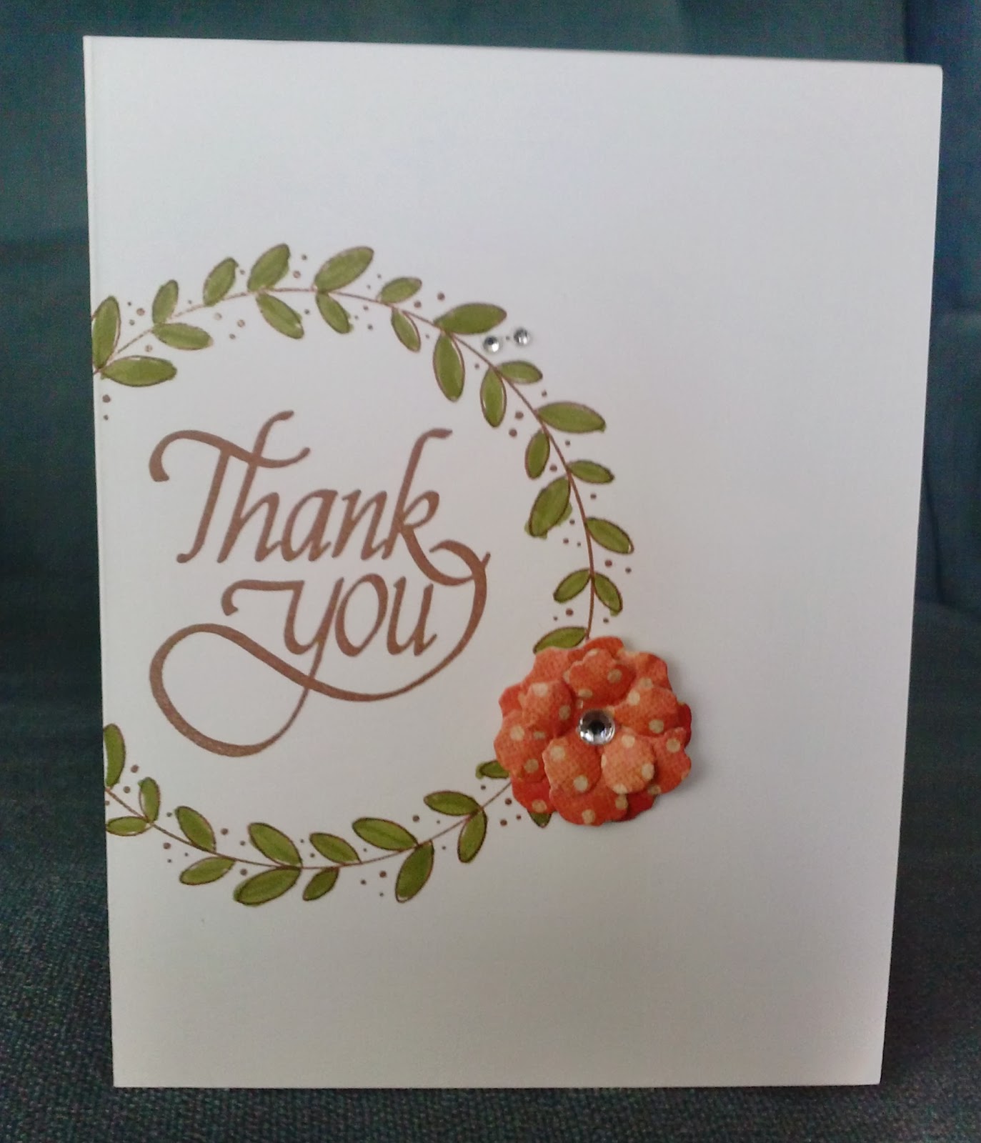 Contagiously Crafty: Grandma's, Thank You Cards and a Rustic Wreath