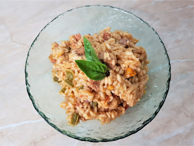 risotto con peperoni e salsiccia - nadia coppola - fatinasweet