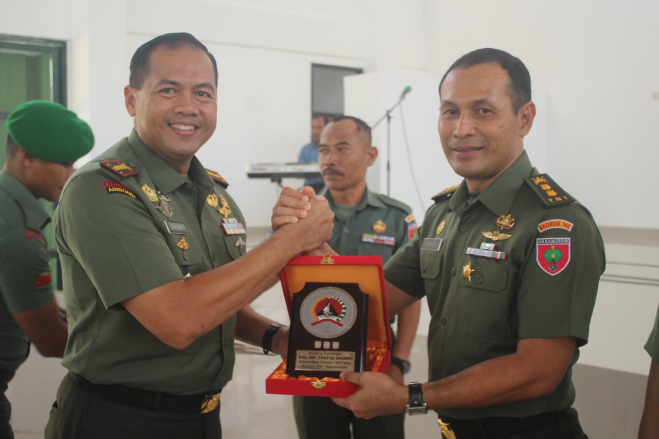 danrem terima korps jabatan kasi intel