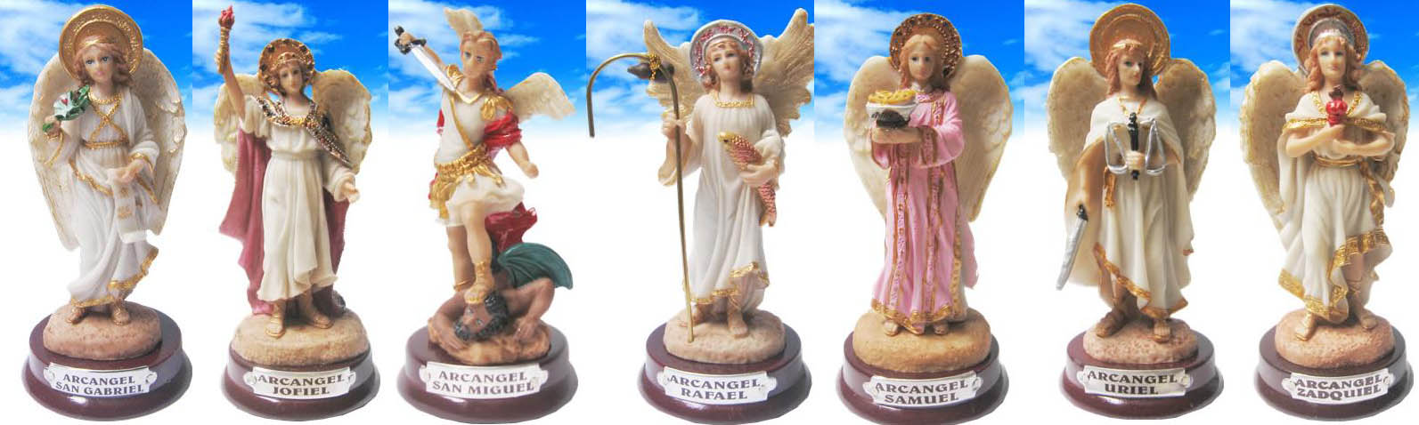 TIENDA TU ANGEL: IMAGENES DE LOS 7 ARCANGELES EN POLIRESINA