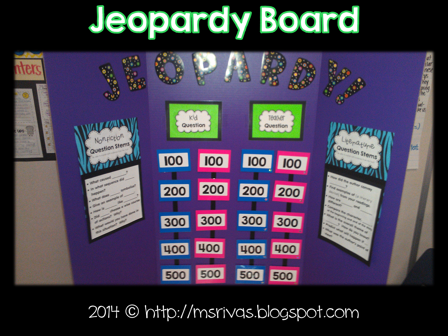Forkin4th make a class jeopardy board 