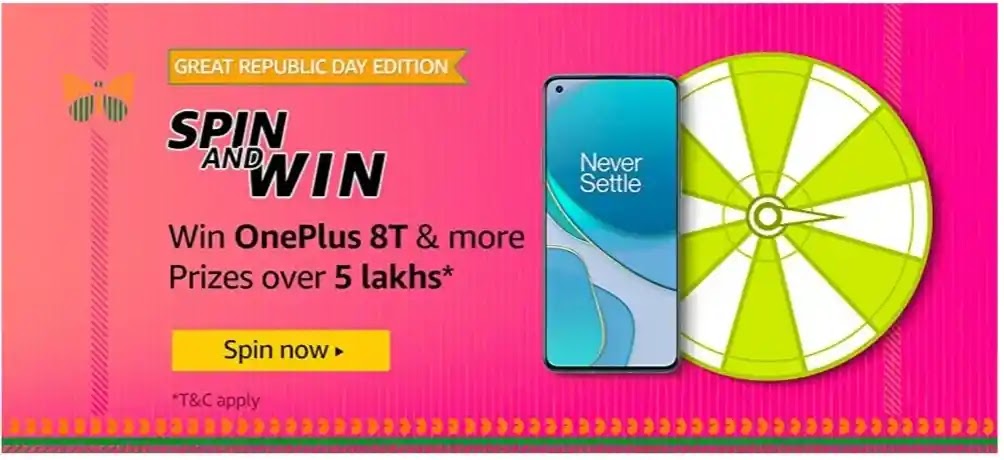 AMAZON GREAT REPUBLIC DAY EDITION spin and win