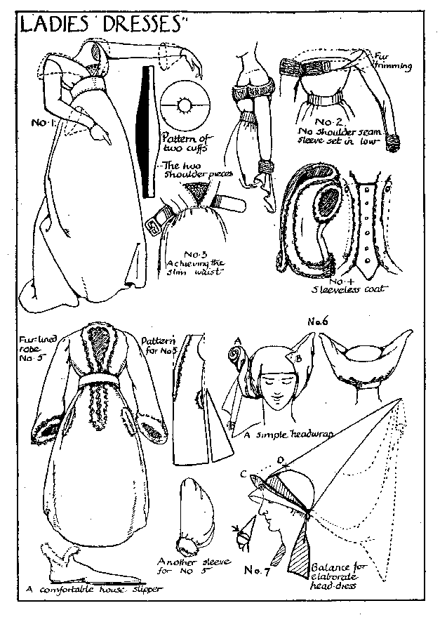 i love historical clothing: Medieval sewing patterns