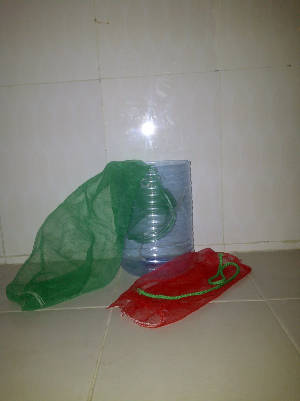 My Creative Corner Onion bags decor on waste bins